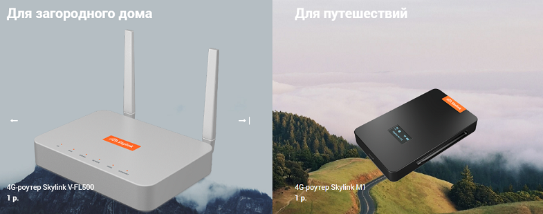 Оборудование для интернета Skylink